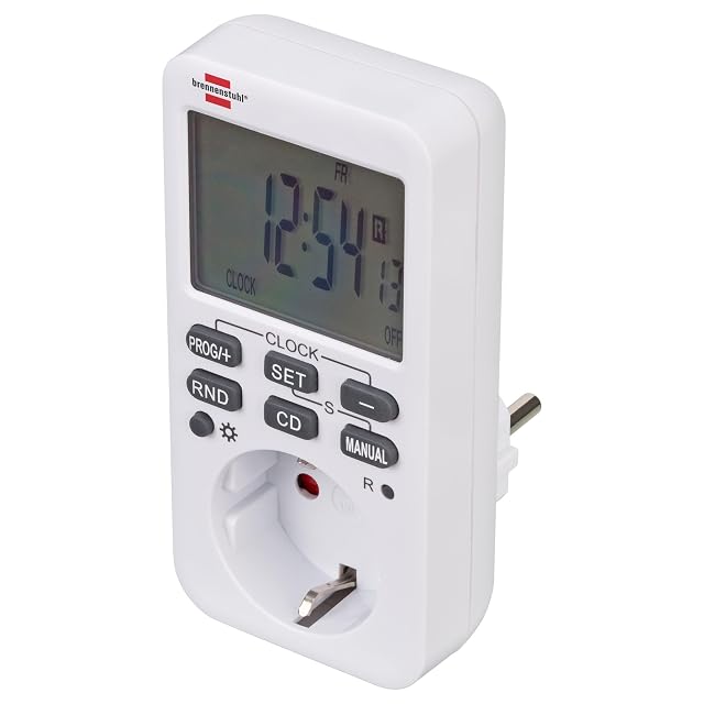 Prise programmateur hebdomadaire numérique Brennenstuhl Comfort-Line