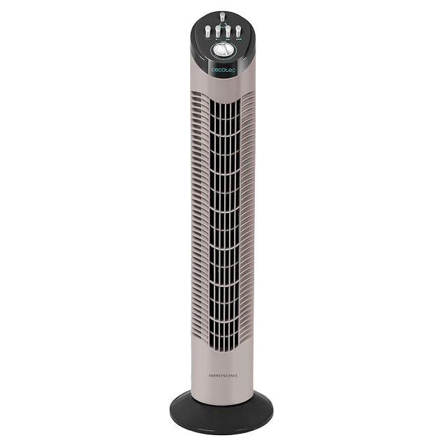 Ventilateur colonne Cecotec EnergySilence 790 Skyline, blanc, sur sa base