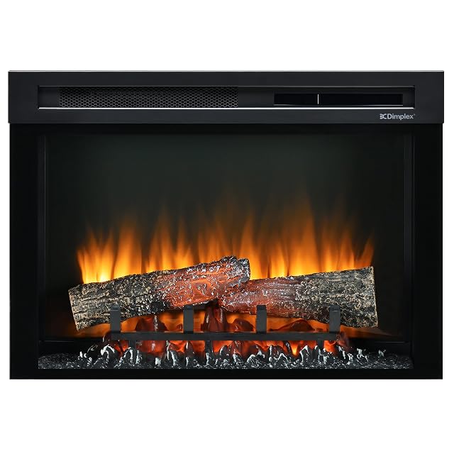 Insert de cheminée électrique Dimplex XHD26 encastré dans une découpe de mur média
