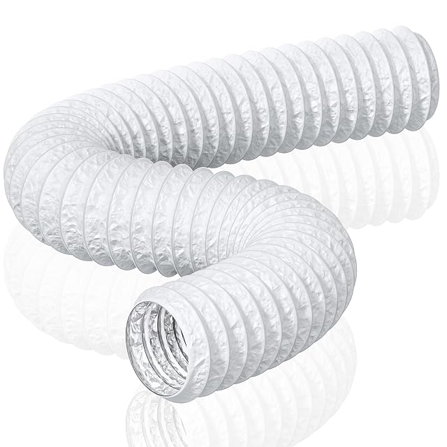Gaine d'évacuation flexible blanche HG Power 150 mm enroulée à côté de son emballage