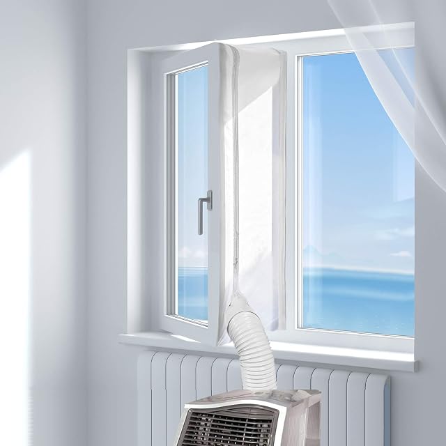 Kit de joint de fenêtre en tissu HOOMEE pour gaine d'évacuation de climatiseur mobile