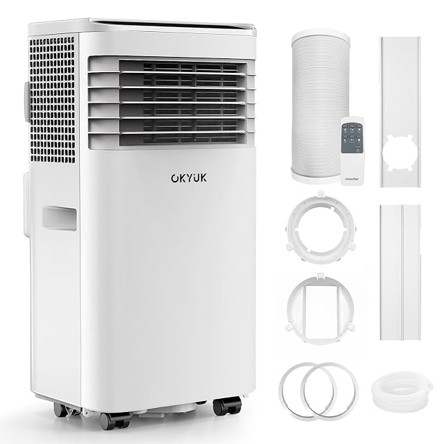 Climatiseur mobile Okyuk SKYR-1A07 avec écran LED et kit d'installation de fenêtre