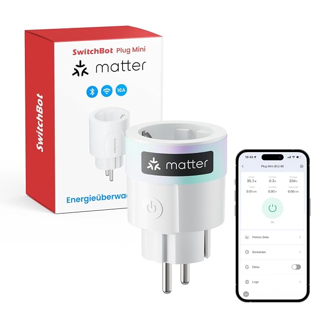Prise intelligente SwitchBot Plug Mini avec surveillance de puissance