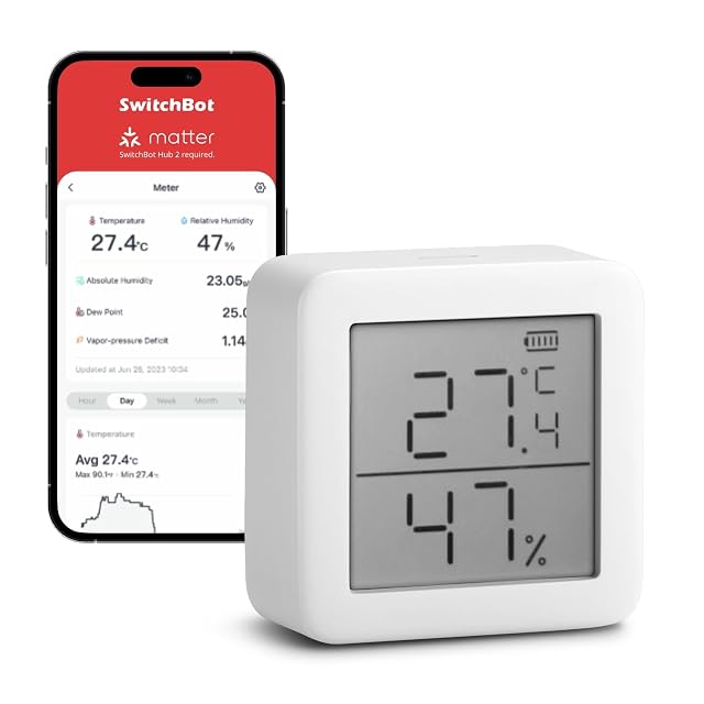 Thermo-hygromètre intérieur Bluetooth SwitchBot avec connectivité application