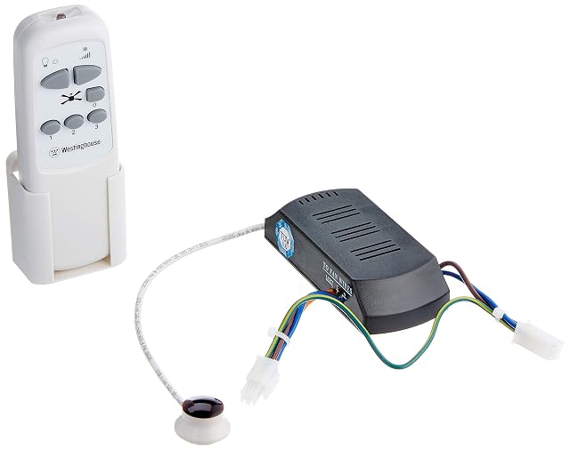 Télécommande infrarouge Westinghouse 78095 pour ventilateurs de plafond avec éclairage, blanche